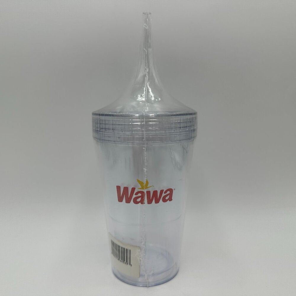 Wawa 16 oz Clear Cold Cup with Straw Tumbler